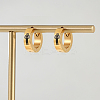 Minimalist Hip-hop Style Cross 201 Stainless Steel Hoop Earrings YA3069-3