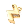 Brass Micro Pave Cubic Zirconia Charms KK-C117-12G-Z-2