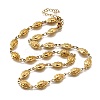 304 Stainless Steel Ladybug Link Chain Necklaces for Women Men NJEW-K249-21B-G-4