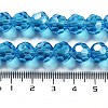 Electroplate Transparent Glass Beads Strands EGLA-A035-T10mm-A08-4