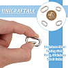 4Pcs 4 Styles 304 Stainless Steel Spring Gate Ring STAS-UN0059-41-4