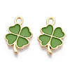 Rack Plating Alloy Enamel Pendants ENAM-N055-088-08LG-2