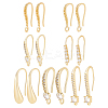 BENECREAT 14Pcs 7 Style Brass Micro Pave Cubic Zirconia Earring Hooks Set ZIRC-BC0001-26-1