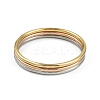 3Pcs Vacuum Plating PVD Vacuum Plating 201 Stainless Steel Bangles Sets for Women BJEW-F476-05M-1