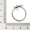 304 Stainless Steel Cuff Rings Components STAS-K279-02A-P-3