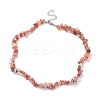 Natural Carnelian Chips Beaded Necklaces NJEW-JN04275-05-1