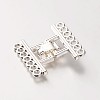7 Strands Alloy and Brass Fold Over Clasps X-PALLOY-N0112-03P-2