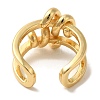 Spiral Rack Plating Brass Cuff Rings for Women RJEW-G323-01G-3