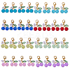 32Pcs 8 Colors Cherry Acrylic & Glass Pendant Decoration HJEW-CA00041-1