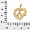 Brass Micro Pave Cubic Zirconia with Shell Pendants KK-Z115-14G-4