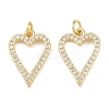 Brass Micro Pave Cubic Zirconia Pendants KK-L251-06G-05-1