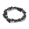 Chip Natural Obsidian Stretch Beaded Bracelets for Kids BJEW-JB06305-07-1