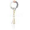 1Pcs Silicone Round Beaded Keychain Wristlet AJEW-CL0001-11A-5