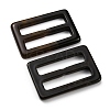 Rectangle Shape Resin Buckle Clasps RESI-WH0035-25A-04-2