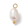 Natural Cultured Freshwater Pearl Rice Charms PALLOY-JF04643-01-3