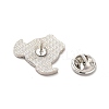 Dog Enamel Pin with Brass Butterfly Clutches JEWB-A006-04B-3