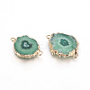 Natural Dyed Quartz Links connectors G-P399-A03-2