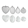 DIY Blank 304 Stainless Steel Pendant Making Kit DIY-FS0005-78-4