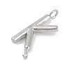 304 Stainless Steel Letter Connector Charms STAS-M108-01P-11-2