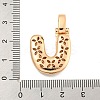 Brass Micro Pave Clear Cubic Zirconia Pendants KK-B099-01G-U-3