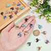 4 Sets Natural & Synthetic Mixed Stone Chip Pendants FIND-AR0004-36-3