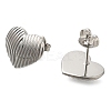 304 Stainless Steel Heart Stud Earrings EJEW-I316-07P-2