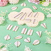 20Pcs 10 Styles Opaque Resin & Wood Pendants Sets RESI-TA0004-63B-6