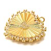 Brass Micro Pave Cubic Zirconia Pendants KK-U055-25G-2