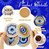 DIY Diamond Painting Evil Eye Theme Cup Mat Kits DIY-TAC0028-02-5