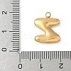 304 Stainless Steel Initial Pendants STAS-S186-12Z-G-3