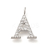 304 Stainless Steel Micro Pave Cubic Zirconia Pendants STAS-H228-06P-A-1