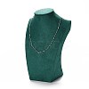 Bust Wood Covered with Microfiber Necklace Display Stands NDIS-F003-01A-1