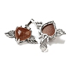 Synthetic Goldstone with Clear Cubic Zirconia Pendants G-G133-02P-27-2