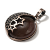 Natural Red Agate(Dyed & Heated) Pendants G-P560-01R-14-2