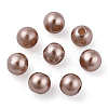Spray Painted ABS Plastic Imitation Pearl Beads OACR-T015-05A-05-3