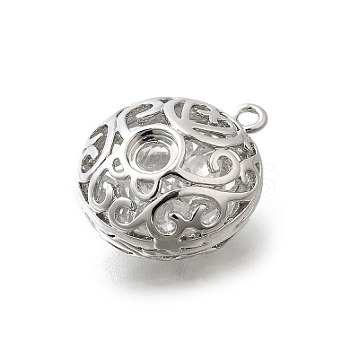 Brass with Cubic Zirconia Pendants KK-E792-28P-01-1