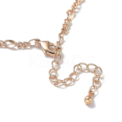 Colorful Triangle Glass Pendant Necklace with Brass Chains NJEW-A015-15KCG-1