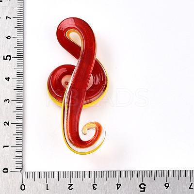 Handmade Gold Sand Lampwork Big Pendants LAMP-T023-08-1