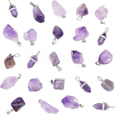 Natural Amethyst Pendants FIND-NB0003-57-1