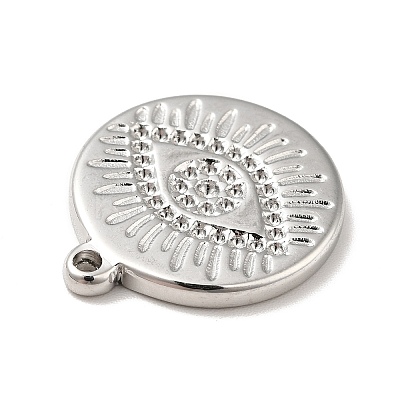 Tarnish Resistant 304 Stainless Steel Pendants Rhinestone Setting STAS-A066-16P-1