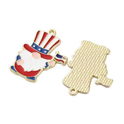 Independence Day Alloy Enamel Pendants ENAM-V002-02B-G-1