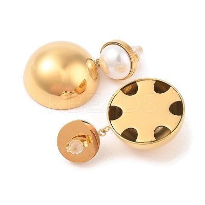 Ion Plating(IP) 304 Stainless Steel Stud Earrings EJEW-Z064-03G-1