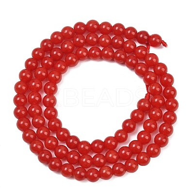 Natural Dyed White Jade Beads Strands GG-CBAEB22-B01-4mm-06-1