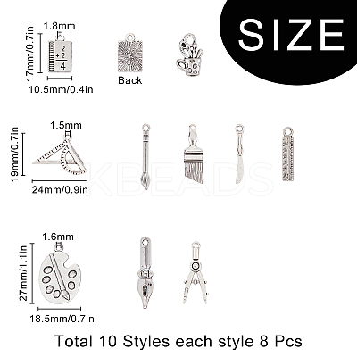 Tibetan Style Alloy Pendants for Teachers' Day TIBEP-SC0001-50AS-1