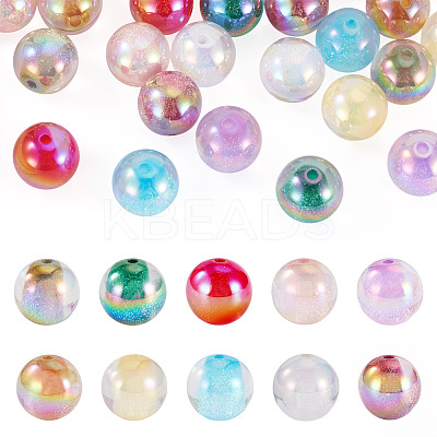 10 Colors Acrylic Imitate Cat Eye Beads FIND-TA0009-23A-1