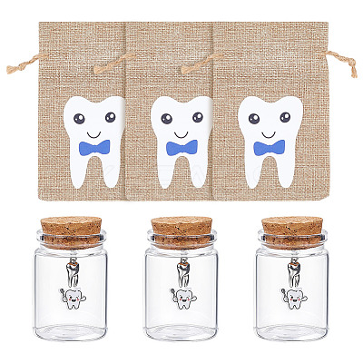 Transparent Glass Empty Bottles AJEW-NB00013-1