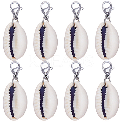 30Pcs Natural Cowrie Shell Pendant Decorations HJEW-SC0001-42-1