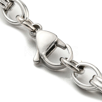 Non-Tarnish 304 Stainless Steel Figaro Chain Bracelet BJEW-C042-01P-1