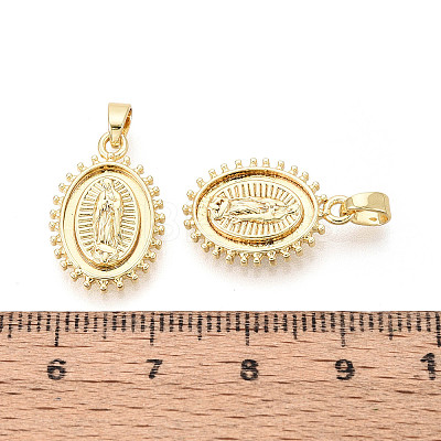 Religion Brass Pendants KK-T073-55G-1