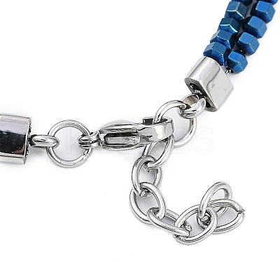 Synthetic Non-magnetic Hematite Beaded Bracelets BJEW-S156-05P-A-1